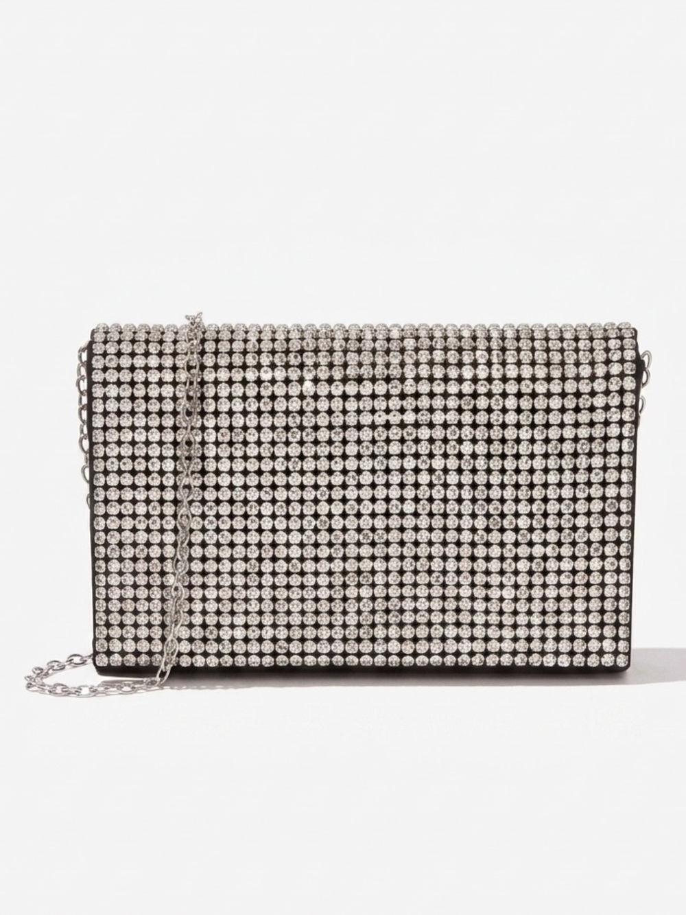 Amber Sceats Stella Crystal Evening Clutch Bag Black Chain Strap NWOT